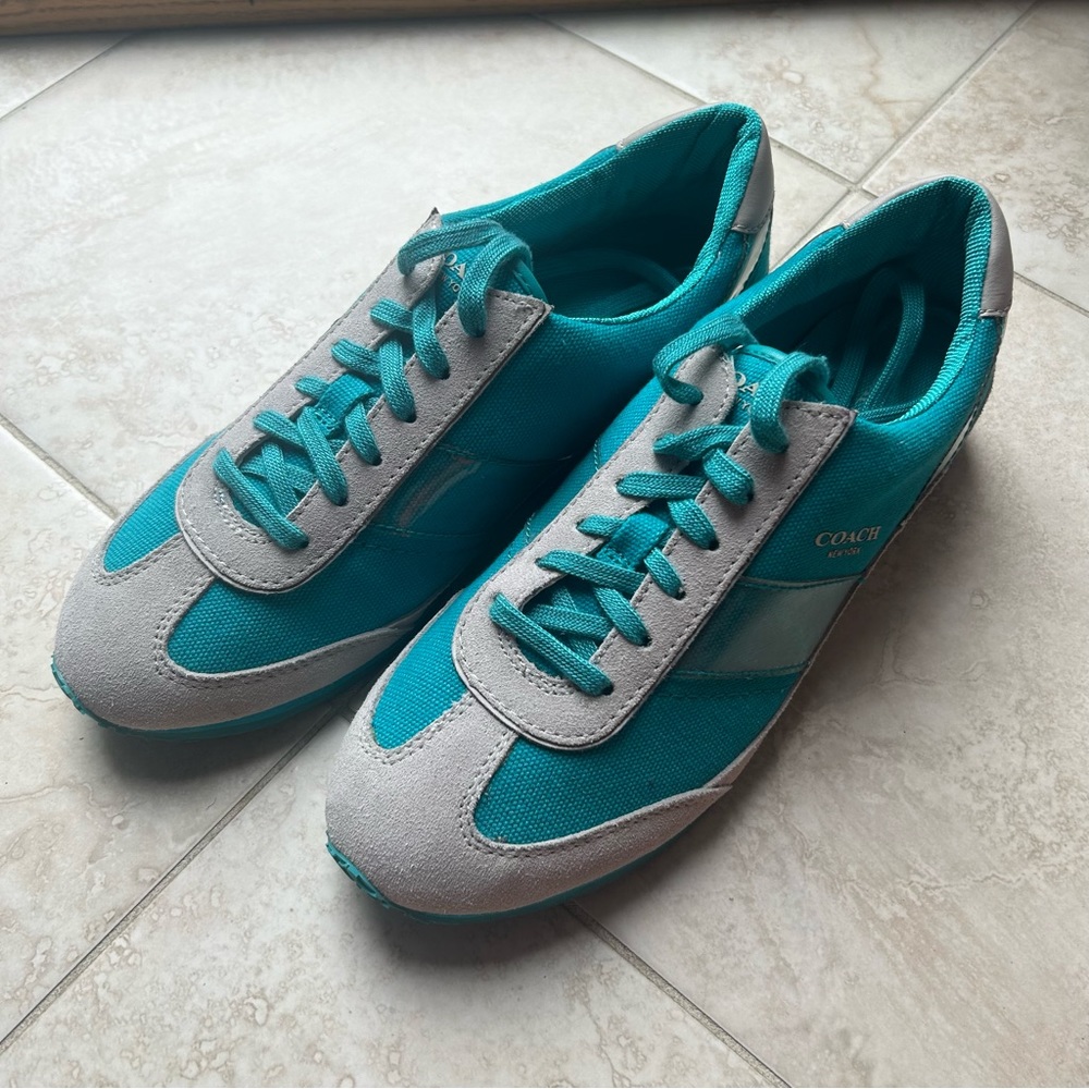 NWT Coach Teal Sneakers